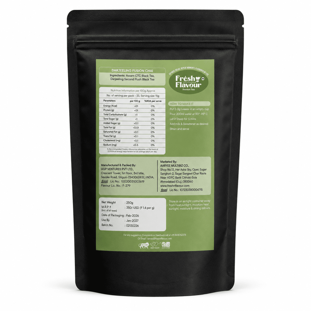 Fresh n Flavour fnf darjeeling back panel