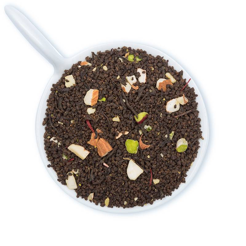 Fresh n Flavour Shahi Kesar CTC Chai 250g pack – luxury saffron almond pistachio tea – front view